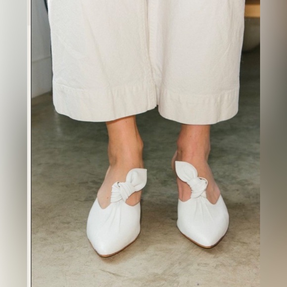 Maryam Nassir Zadeh Palo Mule In Satin Beige Gold size 9 - Picture 2 of 11